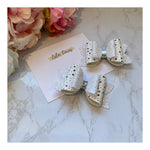 Dalmatian print double bow