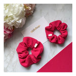 Cerise pink bullet scrunchies